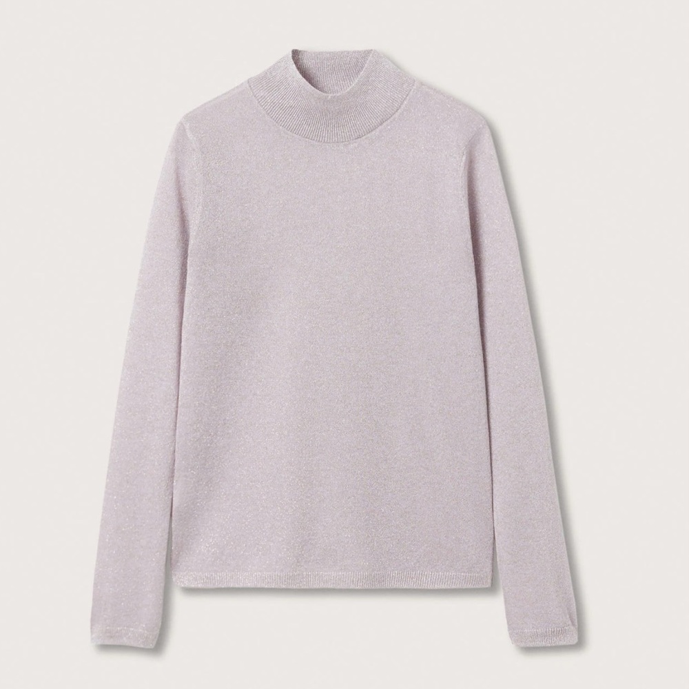Mango Sparkly Long Sleeve Top
